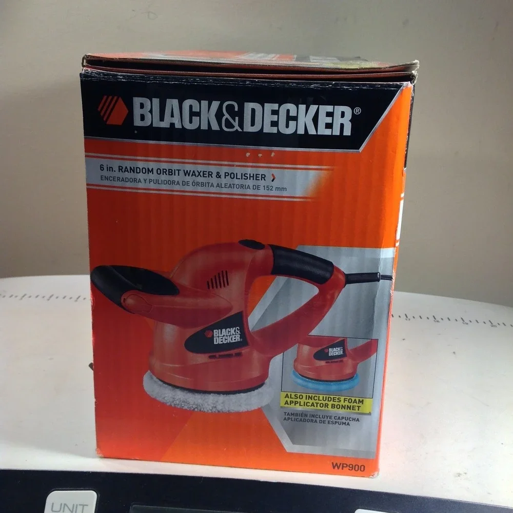 Black‎ & Decker WP900 6in Random Orbit Waxer & Polisher Orange Black New